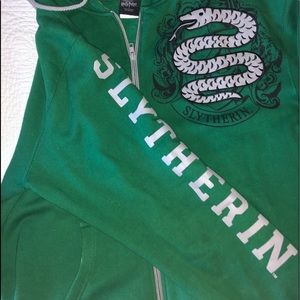 Slytherin zip up hoodie.